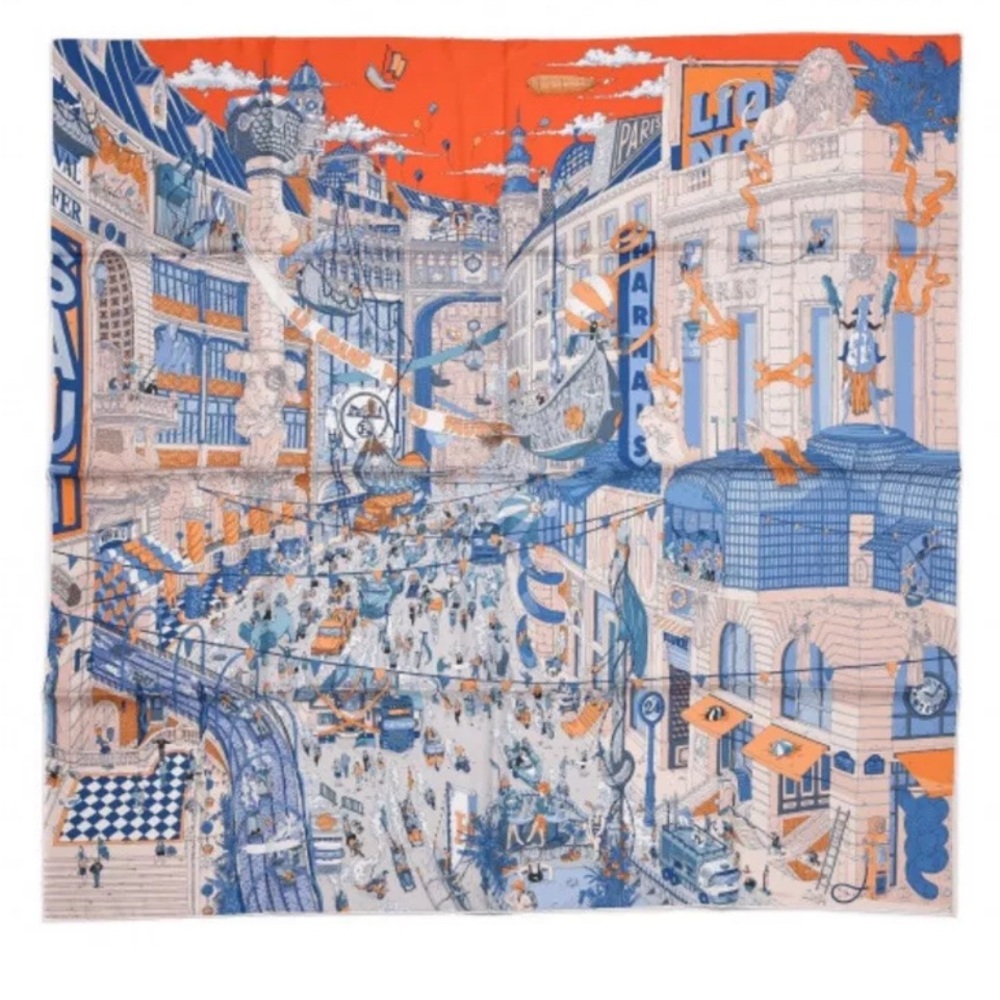 HERMÈS Le Grand Prix du Faubourg Scarf